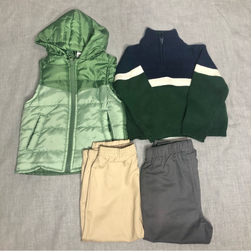 Baby Rebels Green Baby Vest Pull-on Pants Happy Fella Sweater
